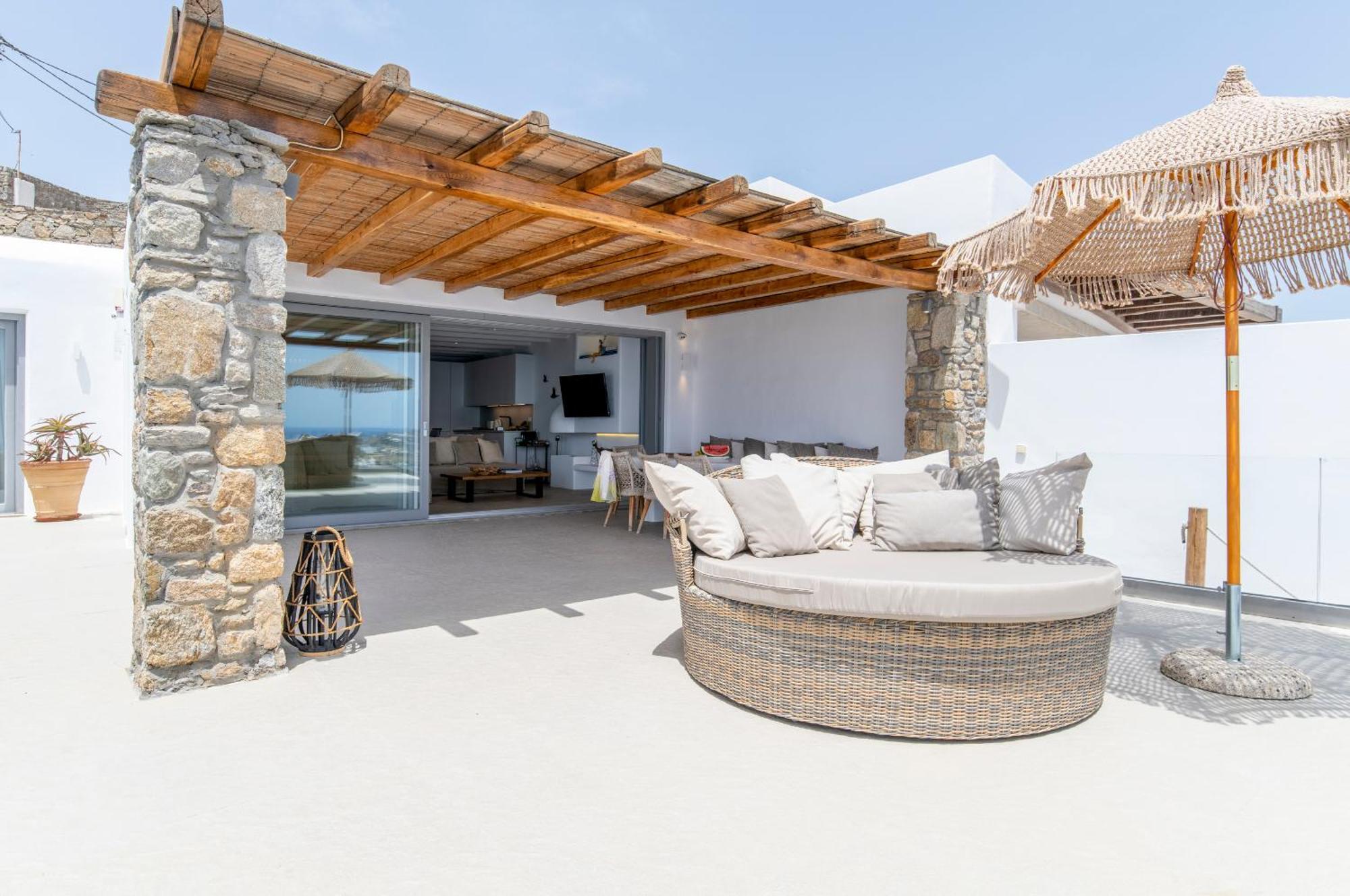 Villa Paoli - Private Pool, Sea View & Jacuzzi Mykonos Town Exterior photo