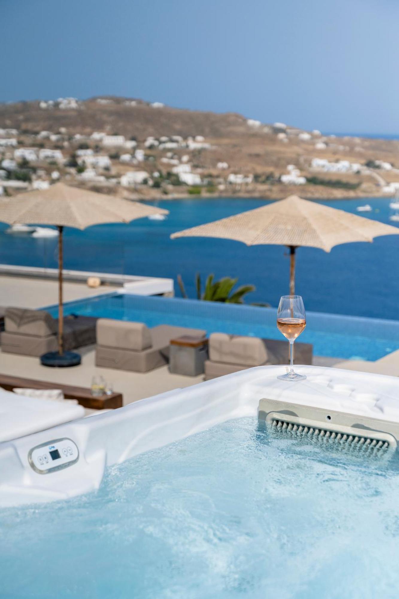 Villa Paoli - Private Pool, Sea View & Jacuzzi Mykonos Town Exterior photo