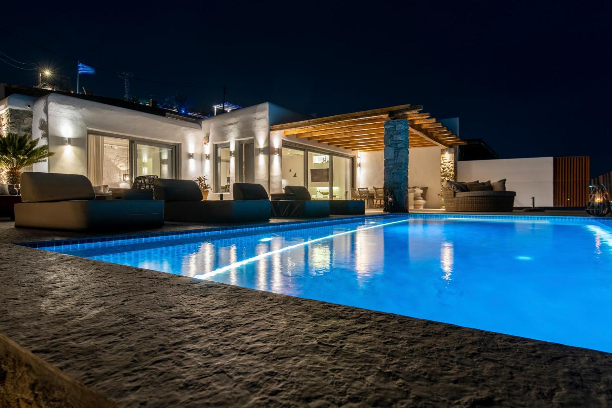 Villa Paoli - Private Pool, Sea View & Jacuzzi Mykonos Town Exterior photo