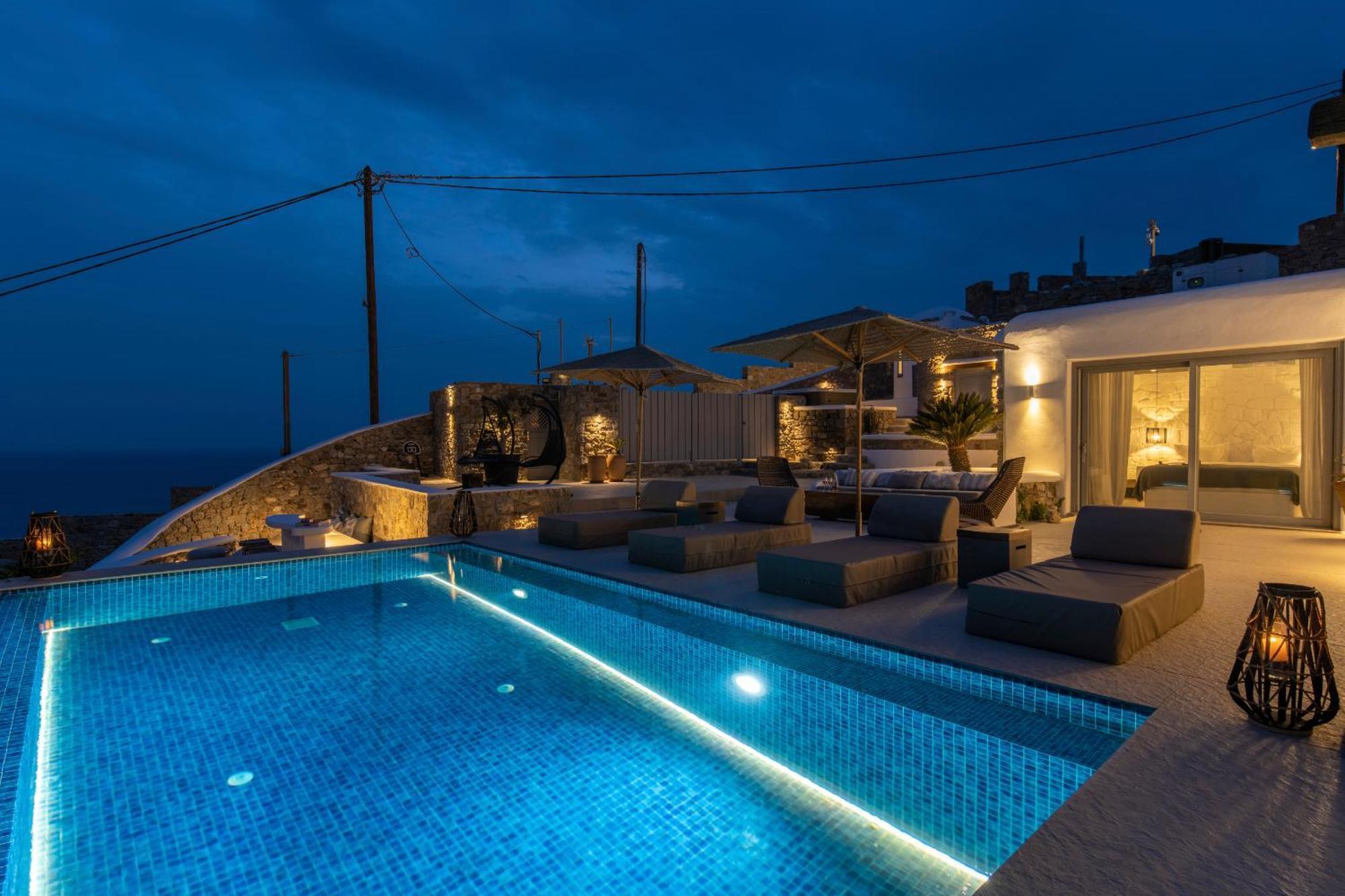 Villa Paoli - Private Pool, Sea View & Jacuzzi Mykonos Town Exterior photo