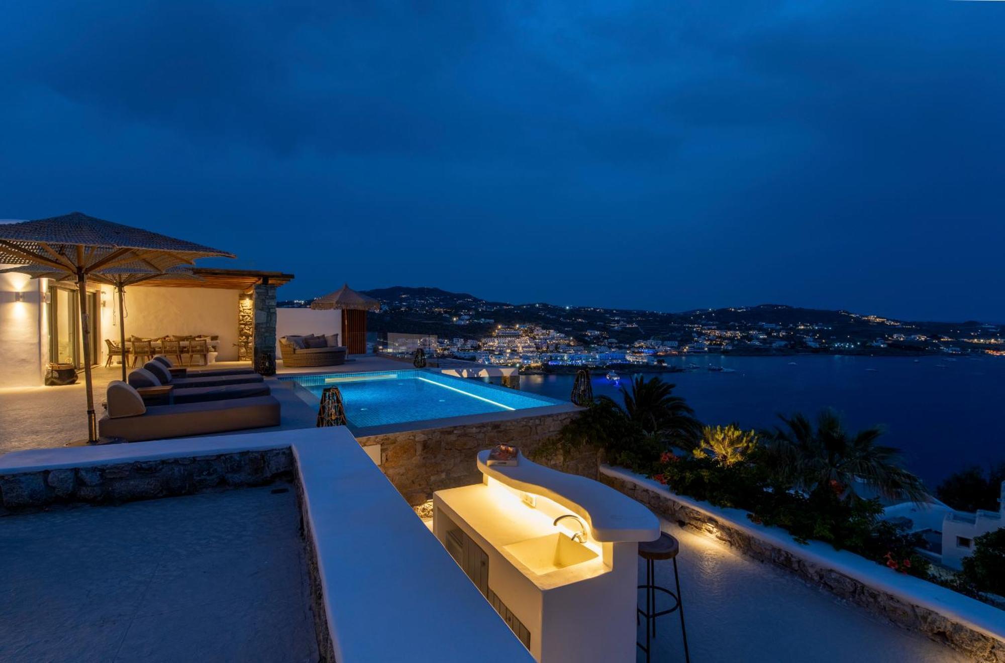 Villa Paoli - Private Pool, Sea View & Jacuzzi Mykonos Town Exterior photo