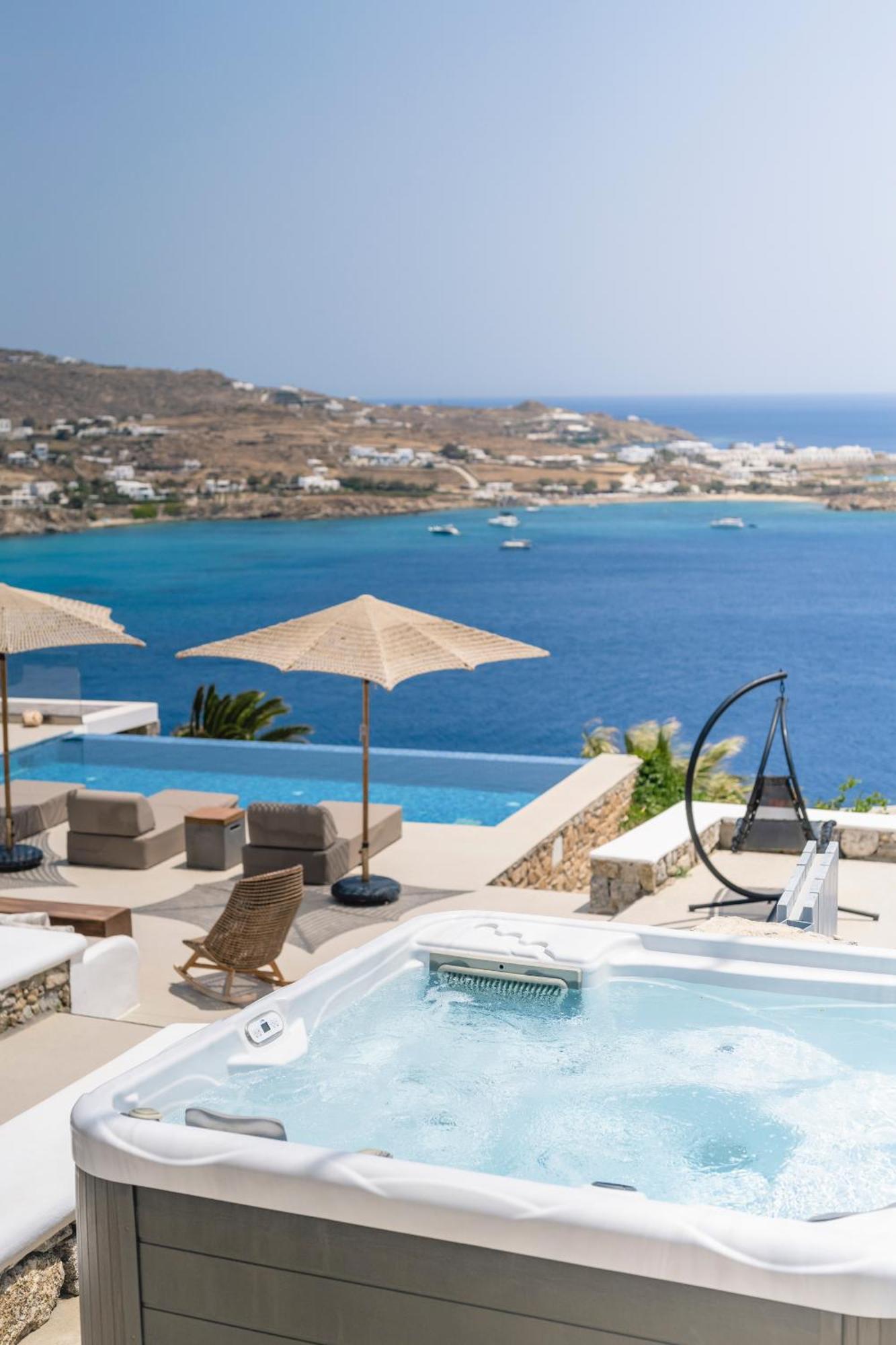 Villa Paoli - Private Pool, Sea View & Jacuzzi Mykonos Town Exterior photo