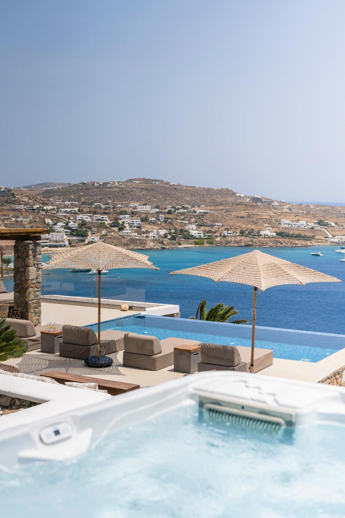 Villa Paoli - Private Pool, Sea View & Jacuzzi Mykonos Town Exterior photo